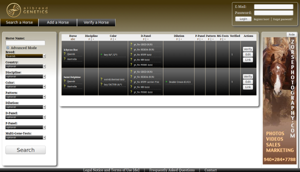 screenshot allbreedgenetics